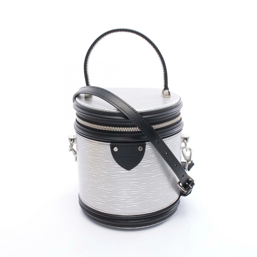 Louis Vuitton Cannes Epi Leather Handbag Silver Black
